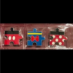 Lot of 3 Disney pins character puzzle pieces
